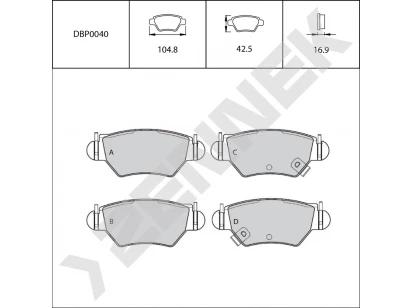 Brake pads DBP0040