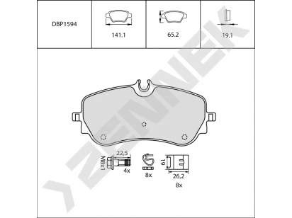 Brake pads DBP1594