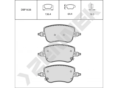 Brake pads DBP1638