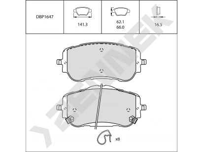 Brake pads DBP1647
