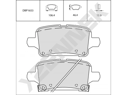 Brake pads DBP1653