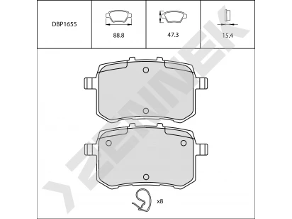 Brake pads DBP1655