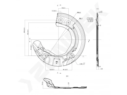 Brake disk protector DCD0584