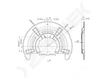 Brake disk protector DCD0581