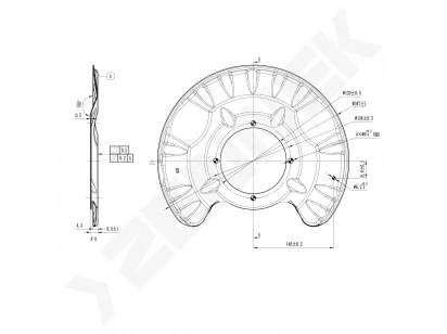 Brake disk protector DCD0578
