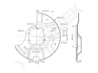 Brake disk protector DCD0573
