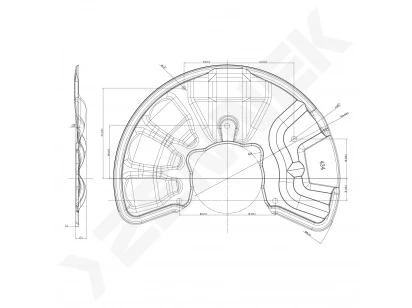 Brake disk protector DCD0572