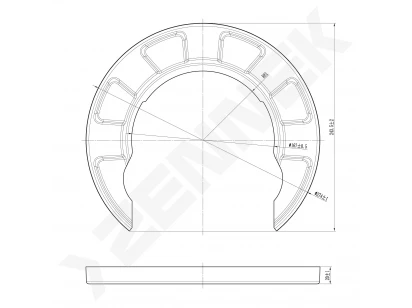 Brake disk protector DCD0568