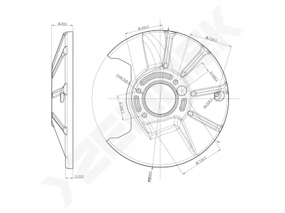 Brake disk protector DCD0565