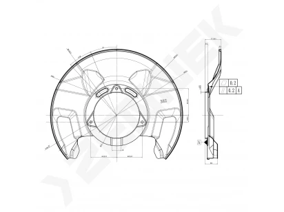 Brake disk protector DCD0564