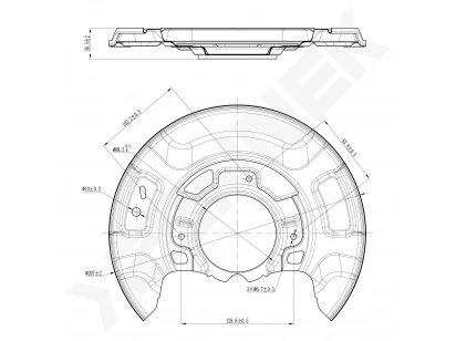 Brake disk protector DCD0559