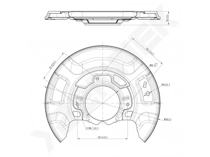 Brake disk protector DCD0558