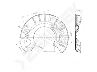 Brake disk protector DCD0557