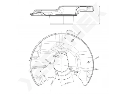 Brake disk protector DCD0555