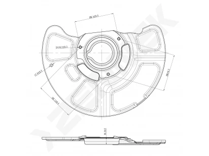 Brake disk protector DCD0553