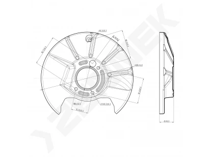 Brake disk protector DCD0551