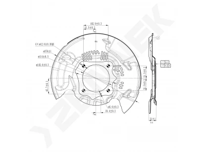 Brake disk protector DCD0548