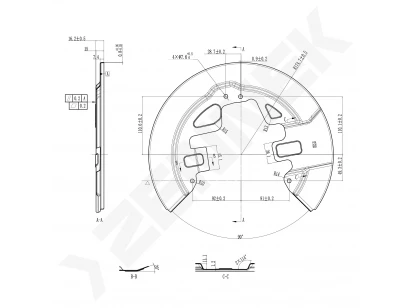 Brake disk protector DCD0540