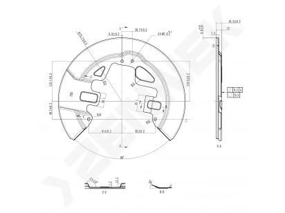 Brake disk protector DCD0539