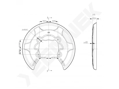 Brake disk protector DCD0532
