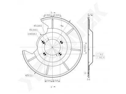 Brake disk protector DCD0530