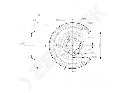 Brake disk protector DCD0502