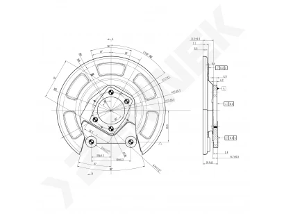 Brake disk protector DCD0498