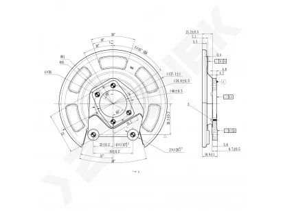 Brake disk protector DCD0497