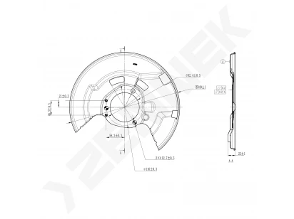 Brake disk protector DCD0496