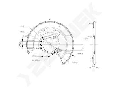 Brake disk protector DCD0494