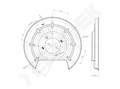 Brake disk protector DCD0490