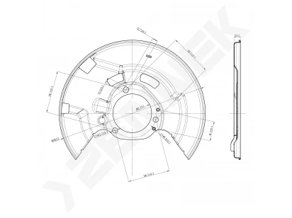 Brake disk protector DCD0489