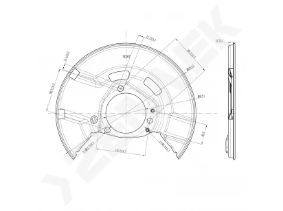 Brake disk protector DCD0488