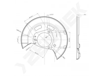 Brake disk protector DCD0487