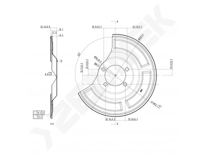 Brake disk protector DCD0480