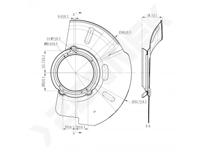 Brake disk protector DCD0474
