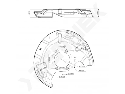 Brake disk protector DCD0466