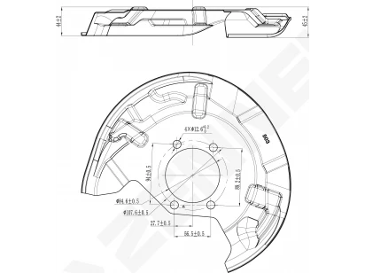 Brake disk protector DCD0465