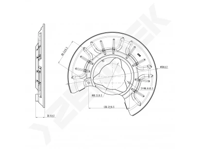 Brake disk protector DCD0460