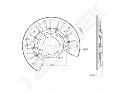 Brake disk protector DCD0459