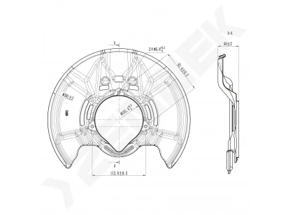 Brake disk protector DCD0456