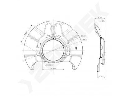 Brake disk protector DCD0455