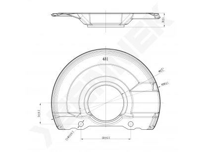 Brake disk protector DCD0449