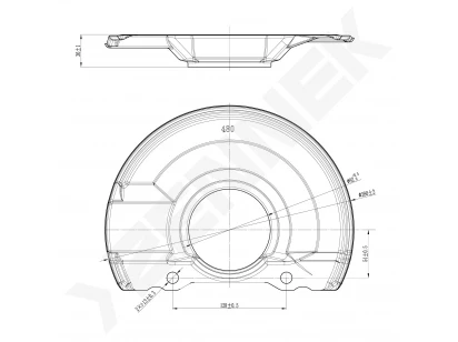 Brake disk protector DCD0448