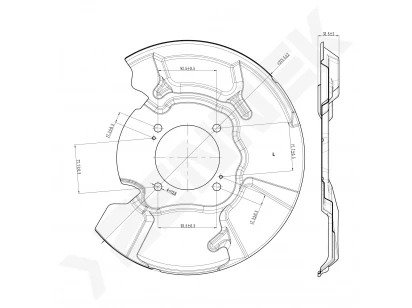 Brake disk protector DCD0446