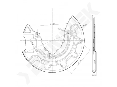 Brake disk protector DCD0443