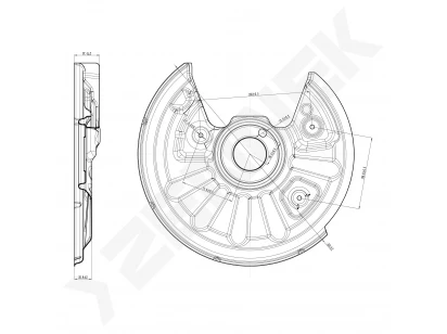 Brake disk protector DCD0441