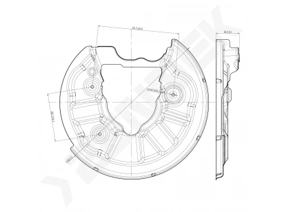 Brake disk protector DCD0439