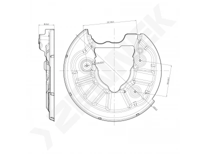 Brake disk protector DCD0438