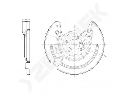 Brake disk protector DCD0437